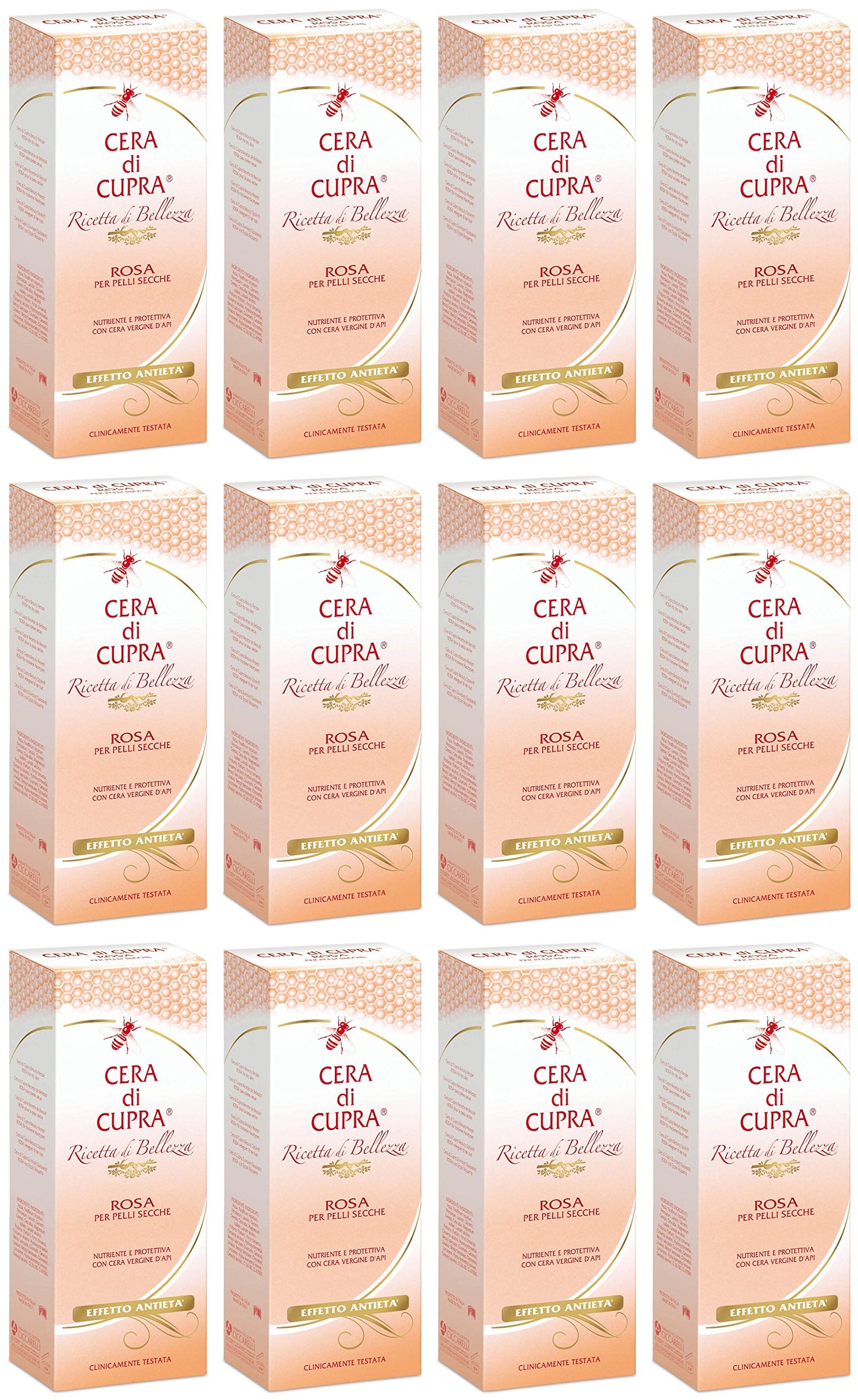 Set 12 CUPRA Crema Tubo Rosa Pelli Secche 75 Ml Cura Del Viso