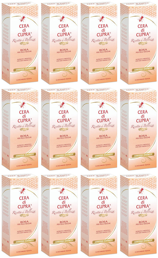 Set 12 CUPRA Crema Tubo Rosa Pelli Secche 75 Ml Cura Del Viso