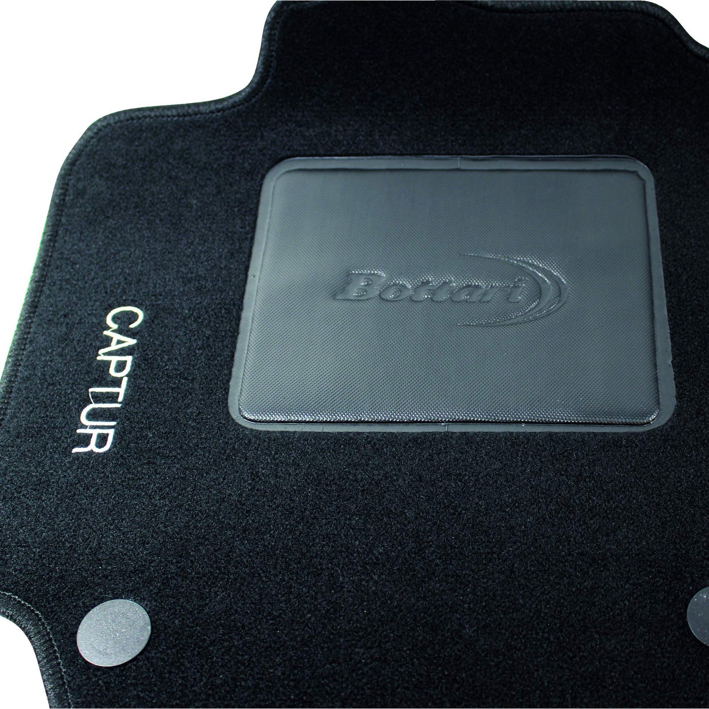 Bottari 39085 Set Tappeti Auto su Misura in Moquette per Modello Captur , Nero, 4 Pezzi