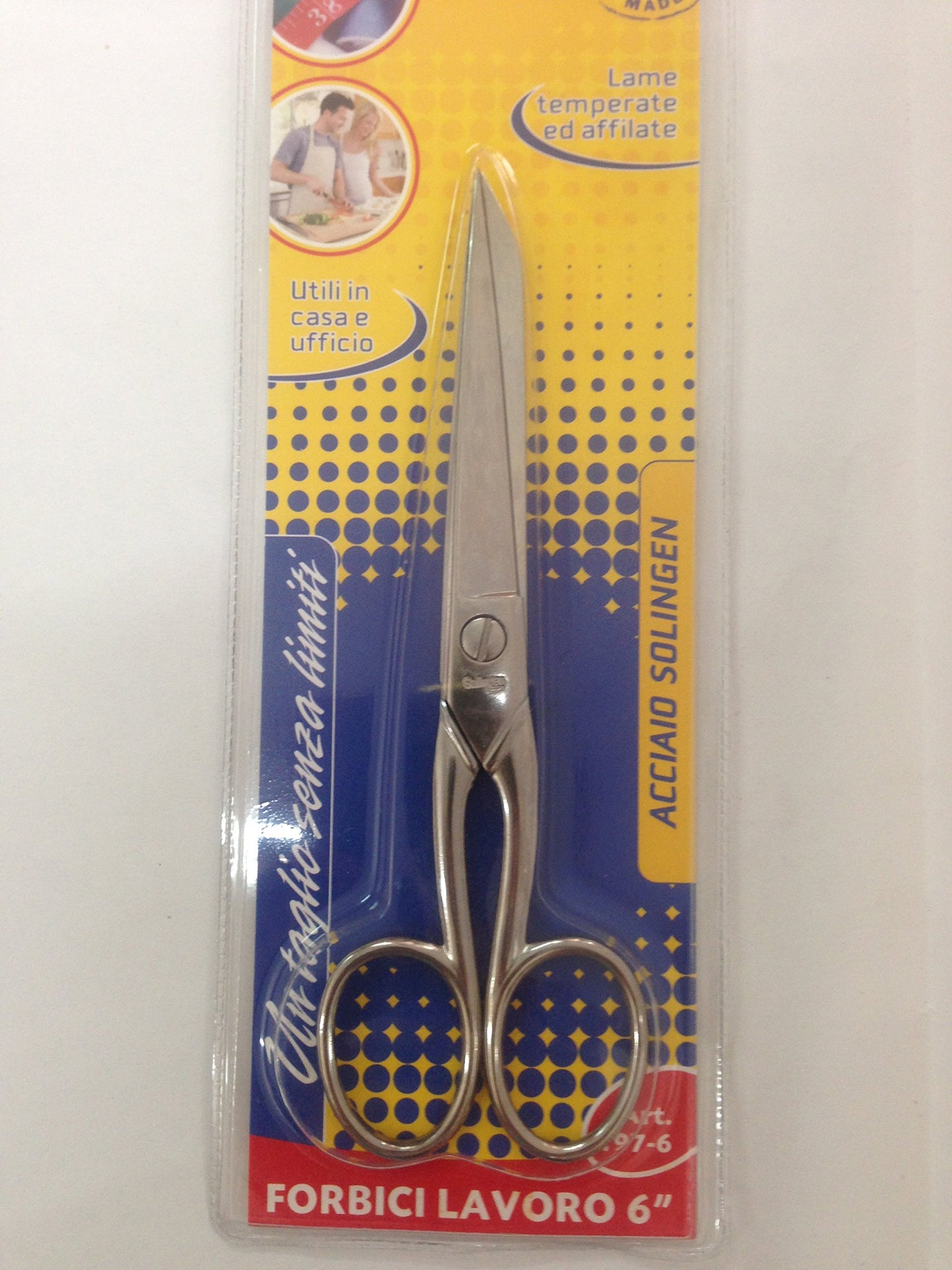 Forbici Da Lavoro Modello 'Francese' In Acciaio Nichelato.