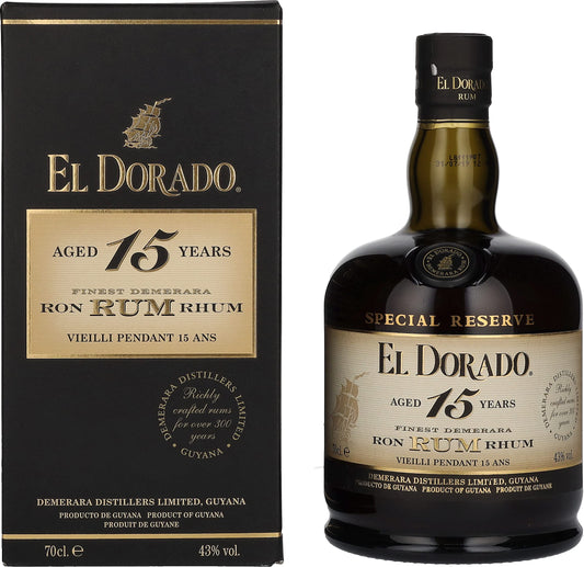 El Dorado 15 Years Old Finest Demerara Rum SPECIAL RESERVE 43% Vol. 0,7l in Giftbox