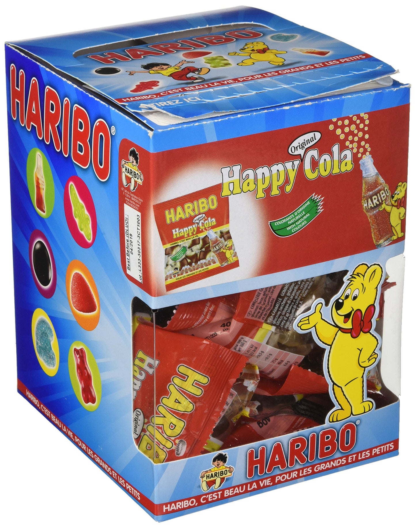Haribo Mini Happy Cola, Caramelle Gommose, Gusto Cola, Ideali Per Feste - 30 Bustine Da 40gr [1200gr]