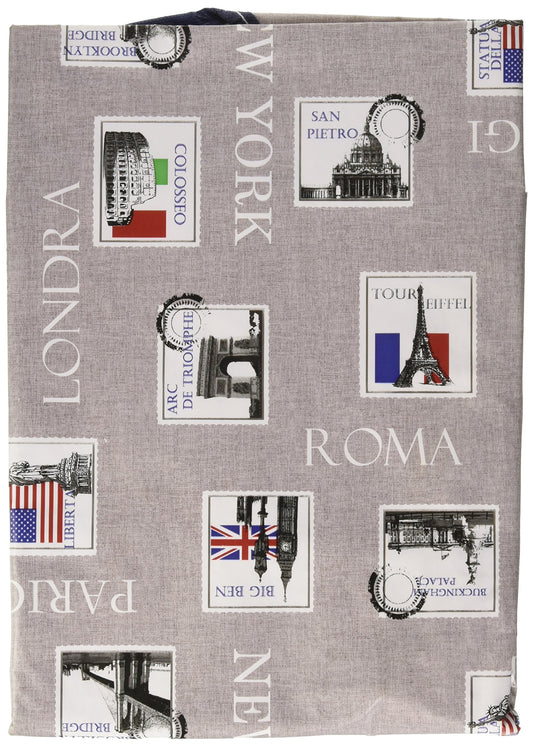 Gemitex Gemma Telo Coprilavatrice, PVC, Fantasia, 60x60x77 cm