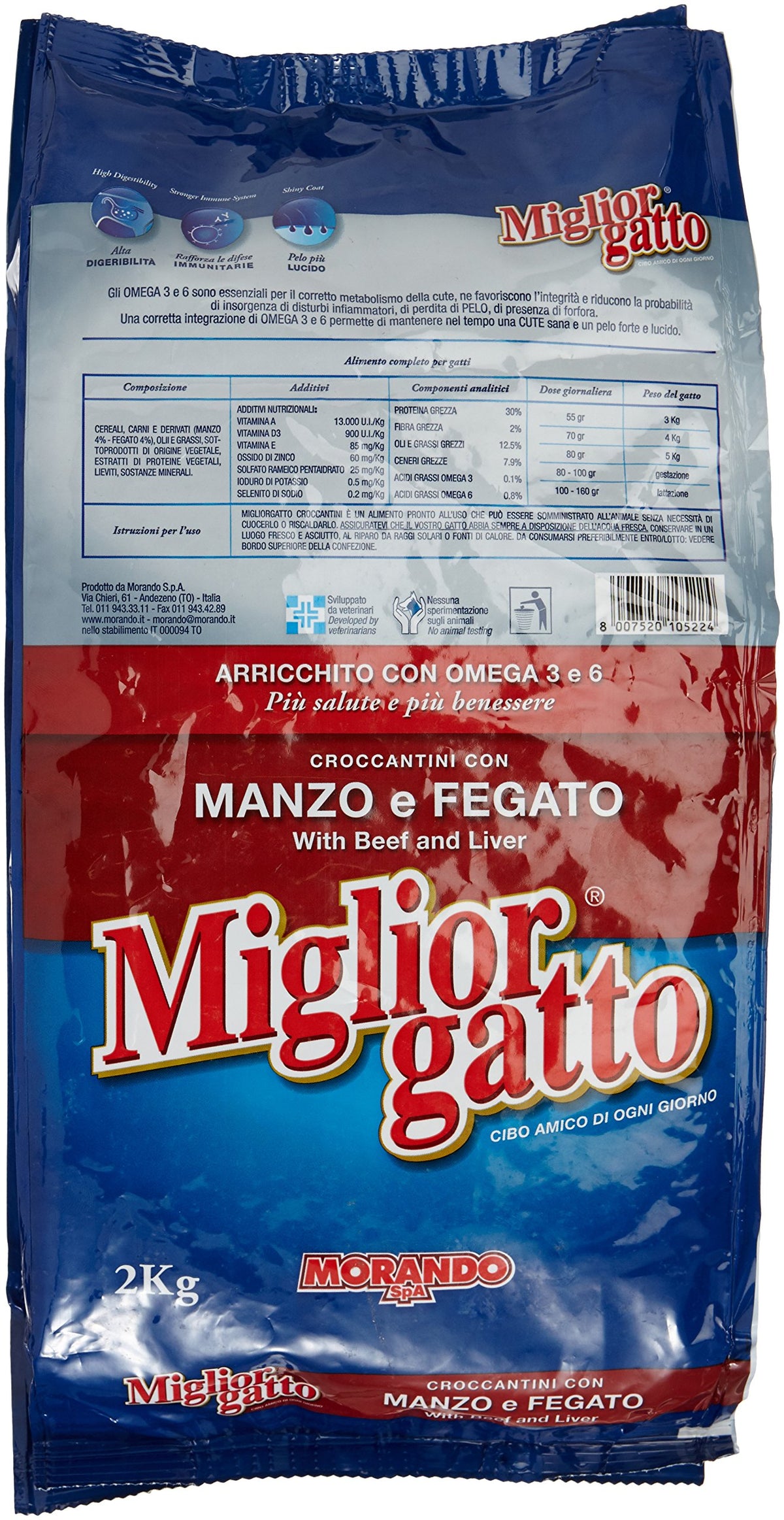 Migliorgatto, Sec Manz&Feg - 3 pezzi da 2 kg [6 kg]