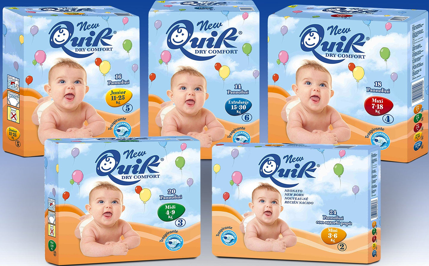 QUIK PANNOLINI 5 JUNIOR 11-25 KG 16 PZ.