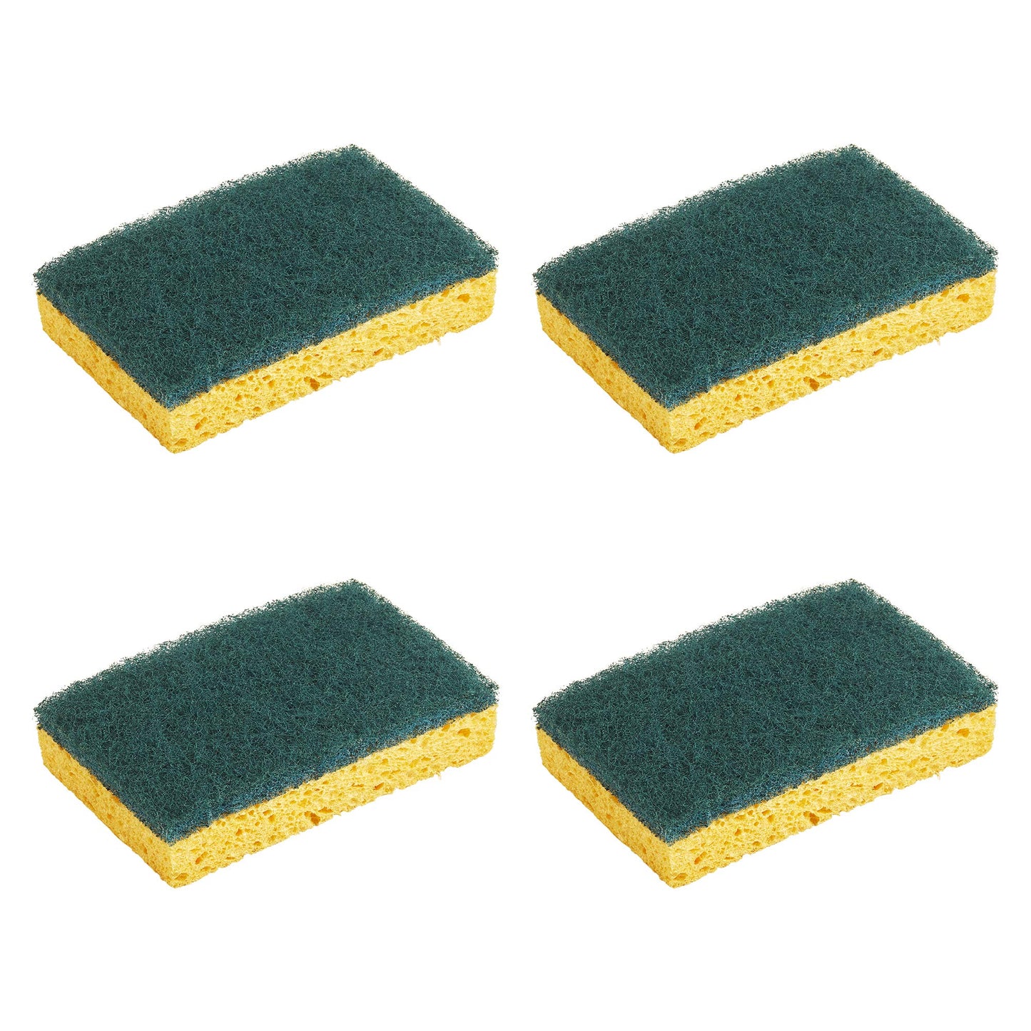 SPONTEX - Grattaspugna Stop-Grasso + - 4 spugne raschianti verdi protezione antigrasso