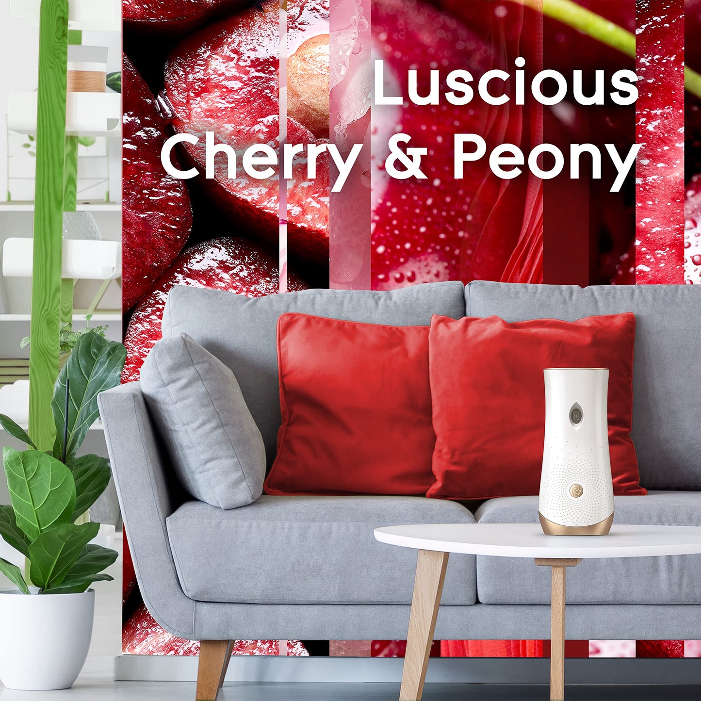 Glade Automatic Spray Ricarica, Profumatore per Ambienti, Fragranza Luscious Cherry & Peony, 1 Ricarica da 269 ml