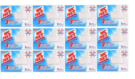 12 x WCNET Tavolette Per W.C. Candeggina Mountain Fresh 2 PEZZI