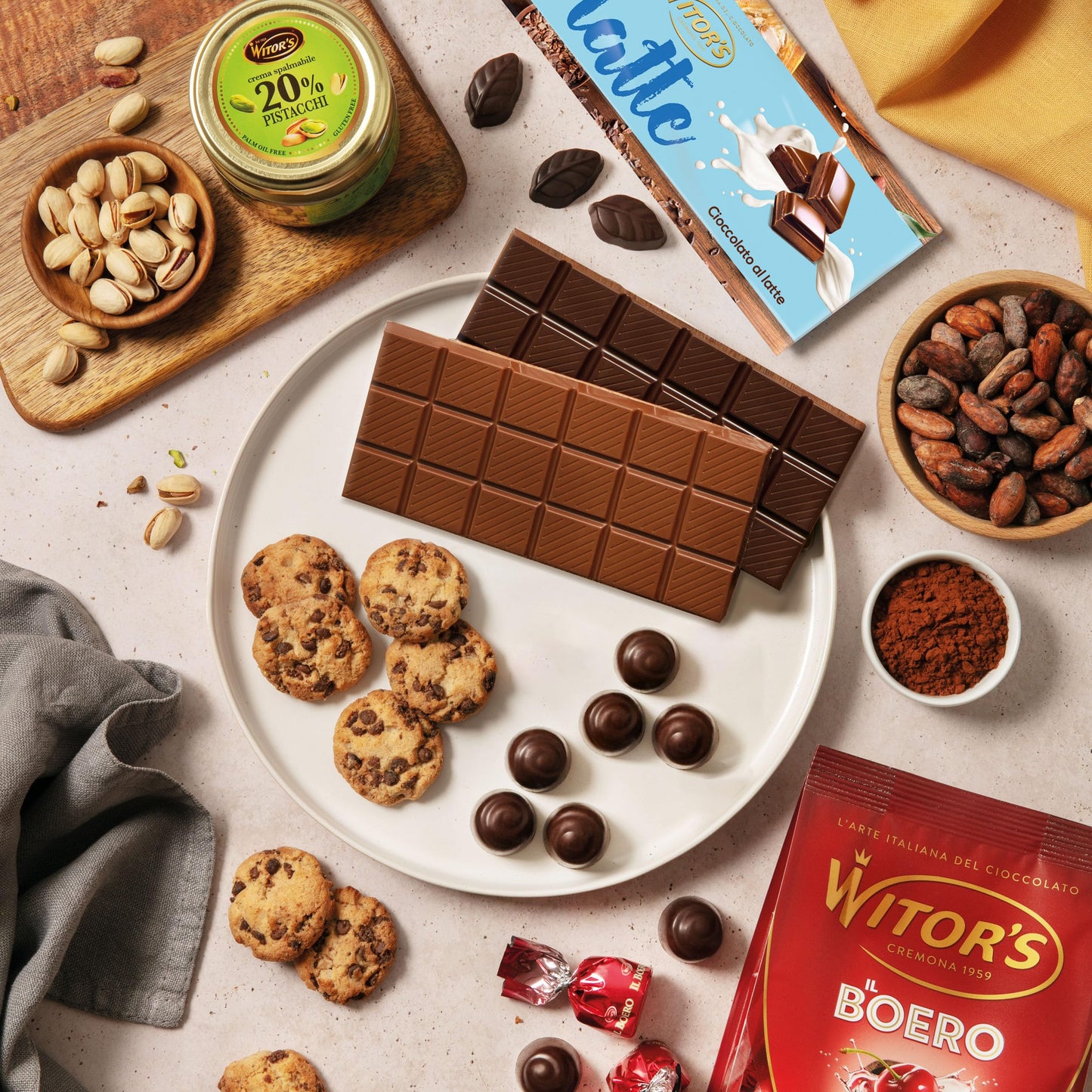 WITOR'S - Collection Cesto Regalo con Spumante - Cioccolatini al Latte e Fondente Ripieni con Creme - Praline di Cioccolato Fondente e al Latte Finissimo con Spumante Morando da 750 ml - 260 gr