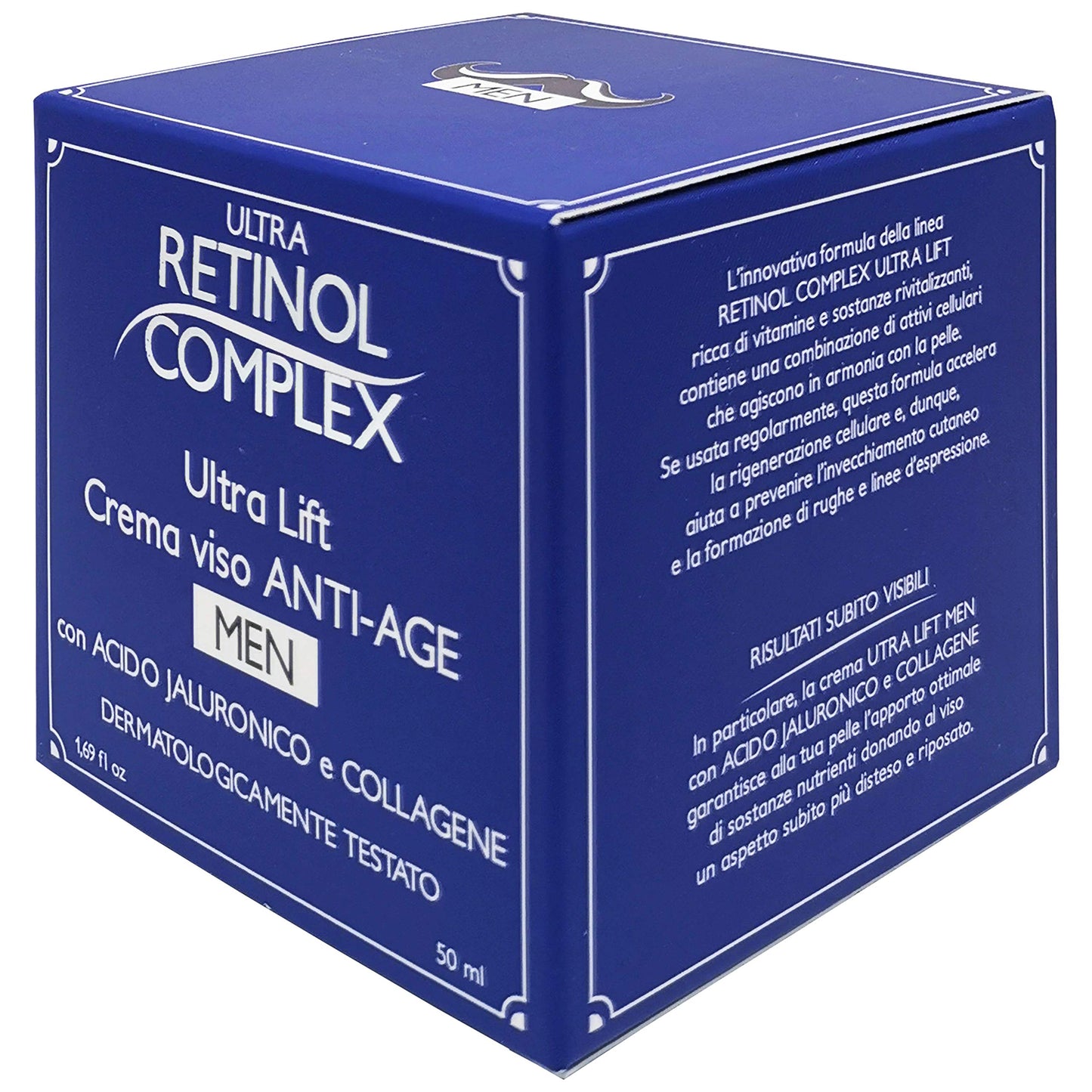 RETINOL COMPLEX CREMA VISO ANTI-AGE ANTIETA' UOMO MEN ACIDO JALURONICO E COLLAGENE 50ML