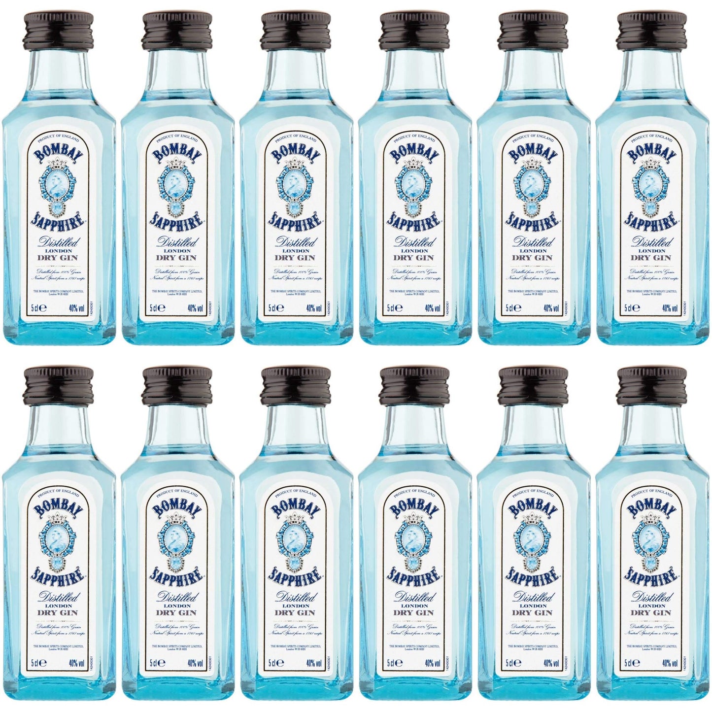 Bombay Sapphire London Dry Gin 5 cl Miniature - 12 pack (View amazon detail page)