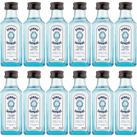 Bombay Sapphire London Dry Gin 5 cl Miniature - 12 pack (View amazon detail page)