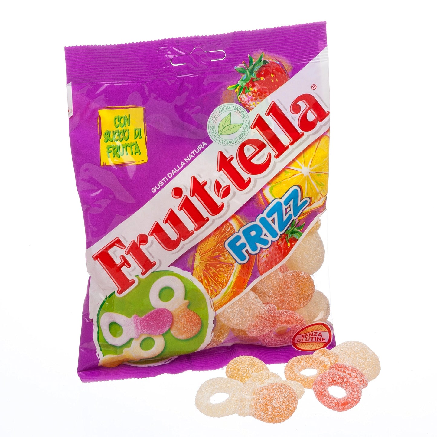 Fruittella Frizz Caramella Gommosa, Frutti Assortiti - 175 gr - [confezione da 6]