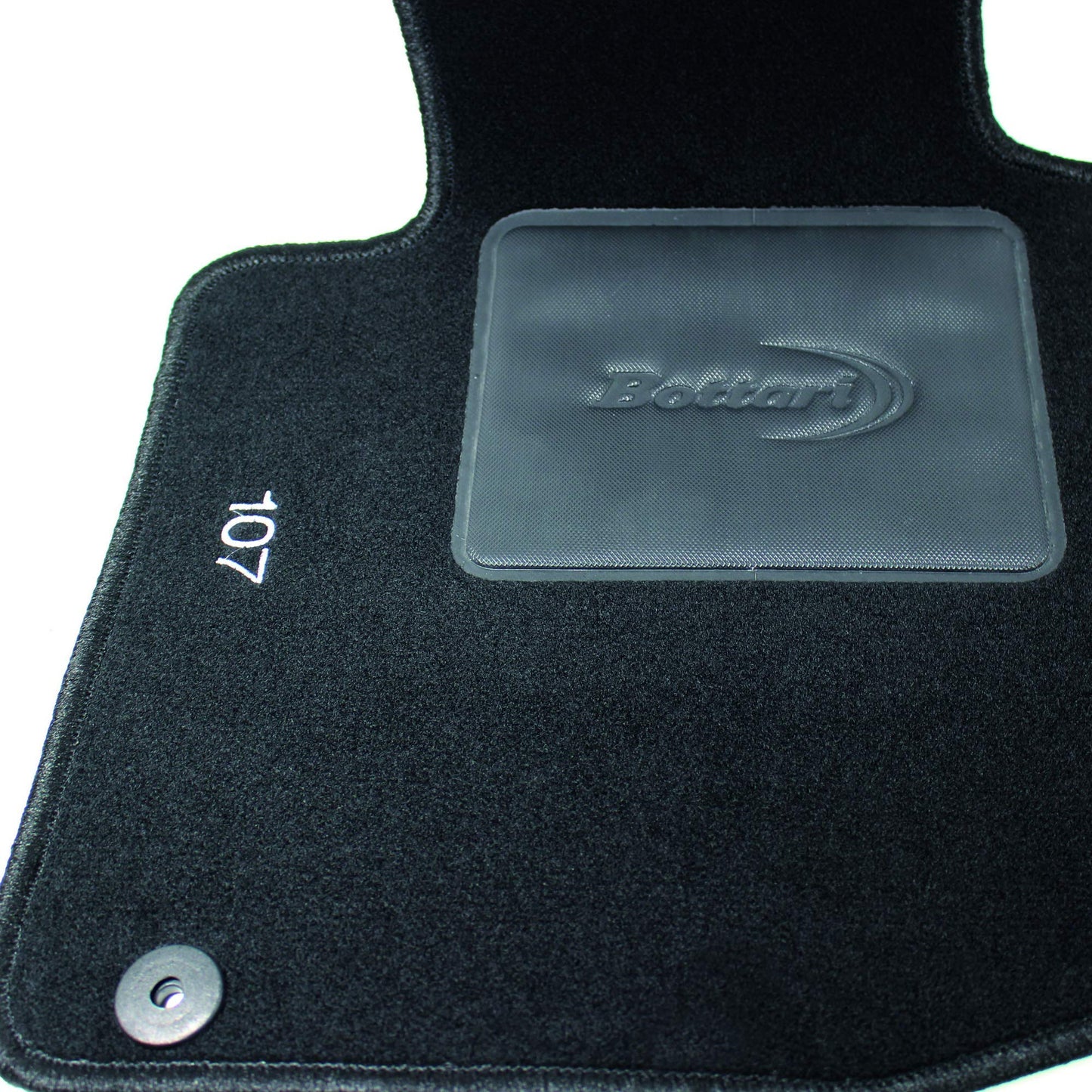 Bottari 39077 Set Tappeti Auto su Misura in Moquette per Peut Modello 107 , Nero, 4 Pezzi
