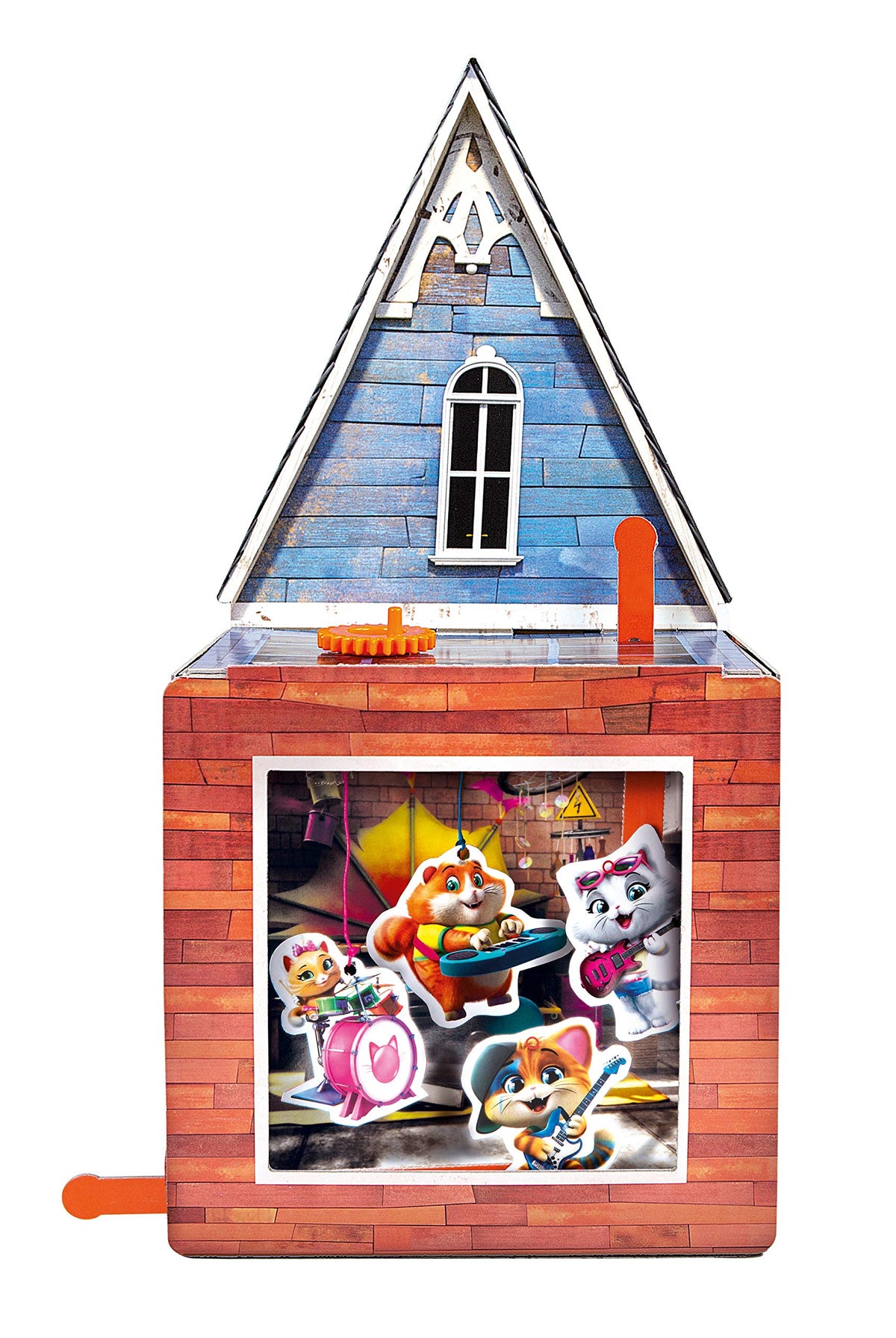 Clementoni - 18574-44 Gatti - Il Garage dei Gattini - Made in Italy - Playset Carta e Cartone con Personaggi 44 Gatti - Gioco Creativo per Bambini dai 5 Anni, Multicolore