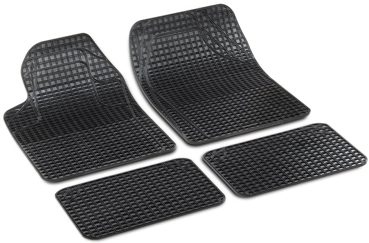 Bottari 14043 Set 4 Tappeti Auto Goros in Gomma Inodore, Universali, Sagomabili, Nero