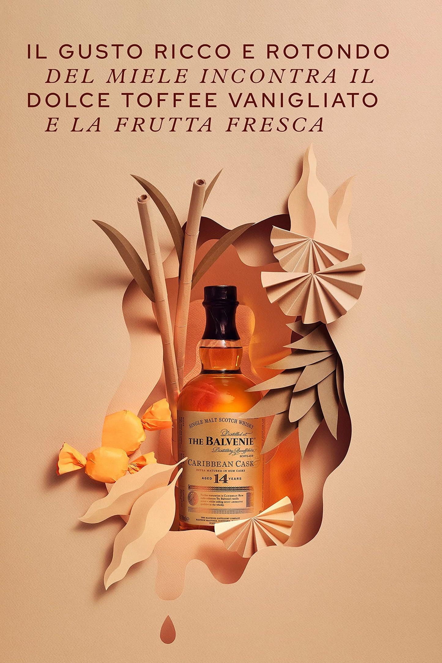 The Balvenie Caribbean Cask Single Malt Scotch Whisky 14 Anni, 70cl