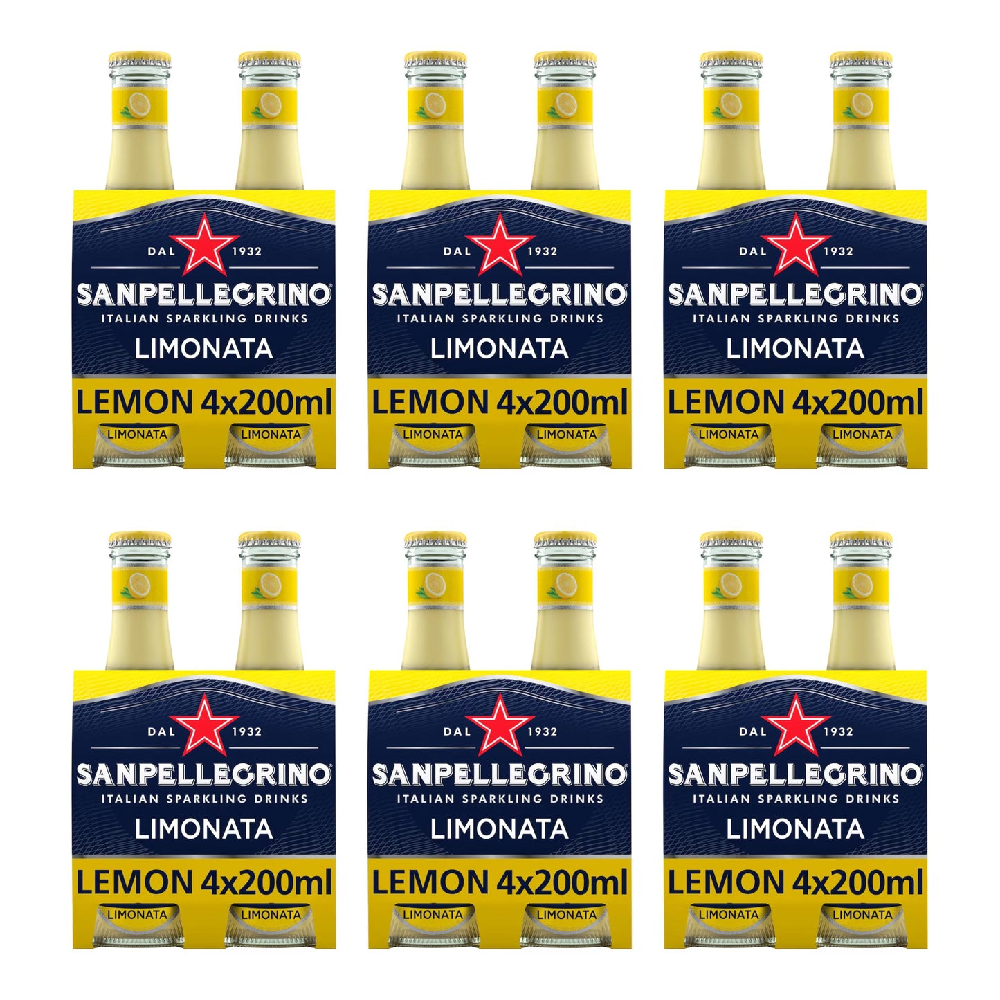 San Pellegrino Limonata 20cl x 24 | Limonata Frizzante in Vetro | Confezione da 24 Bottigliette in Vetro da 200ml