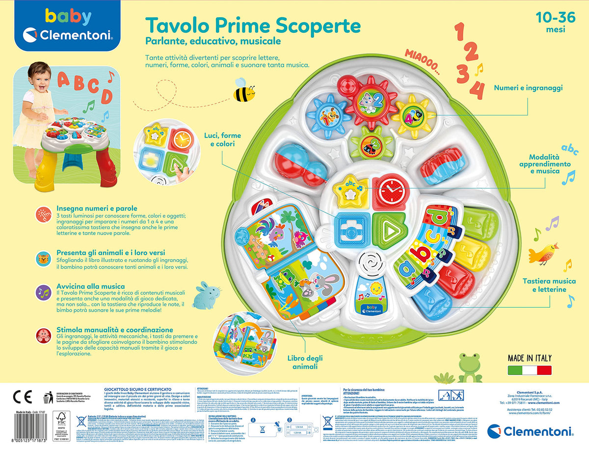 Baby Clementoni - 17187 - Tavolo Prime Scoperte