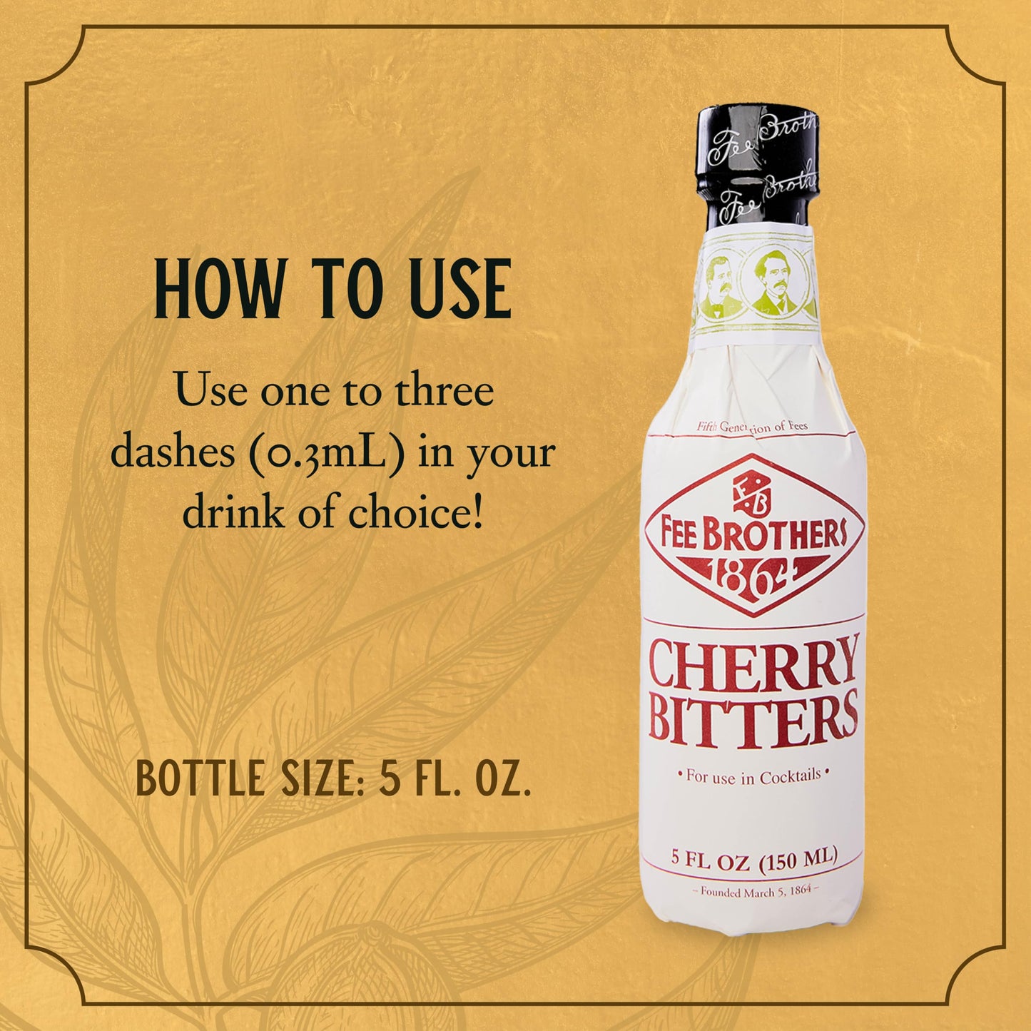 FEE BROTHERS 1864 BITTERS CHERRY Bitter aromatizzante CL.10