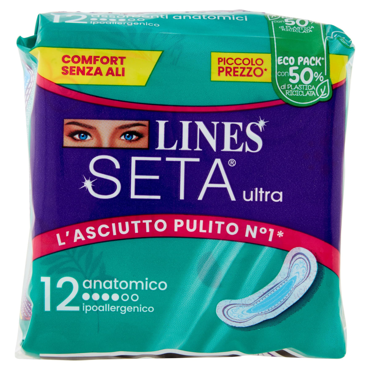 LINES SETA ULTRA ANATOMICO VERDE X12 3497