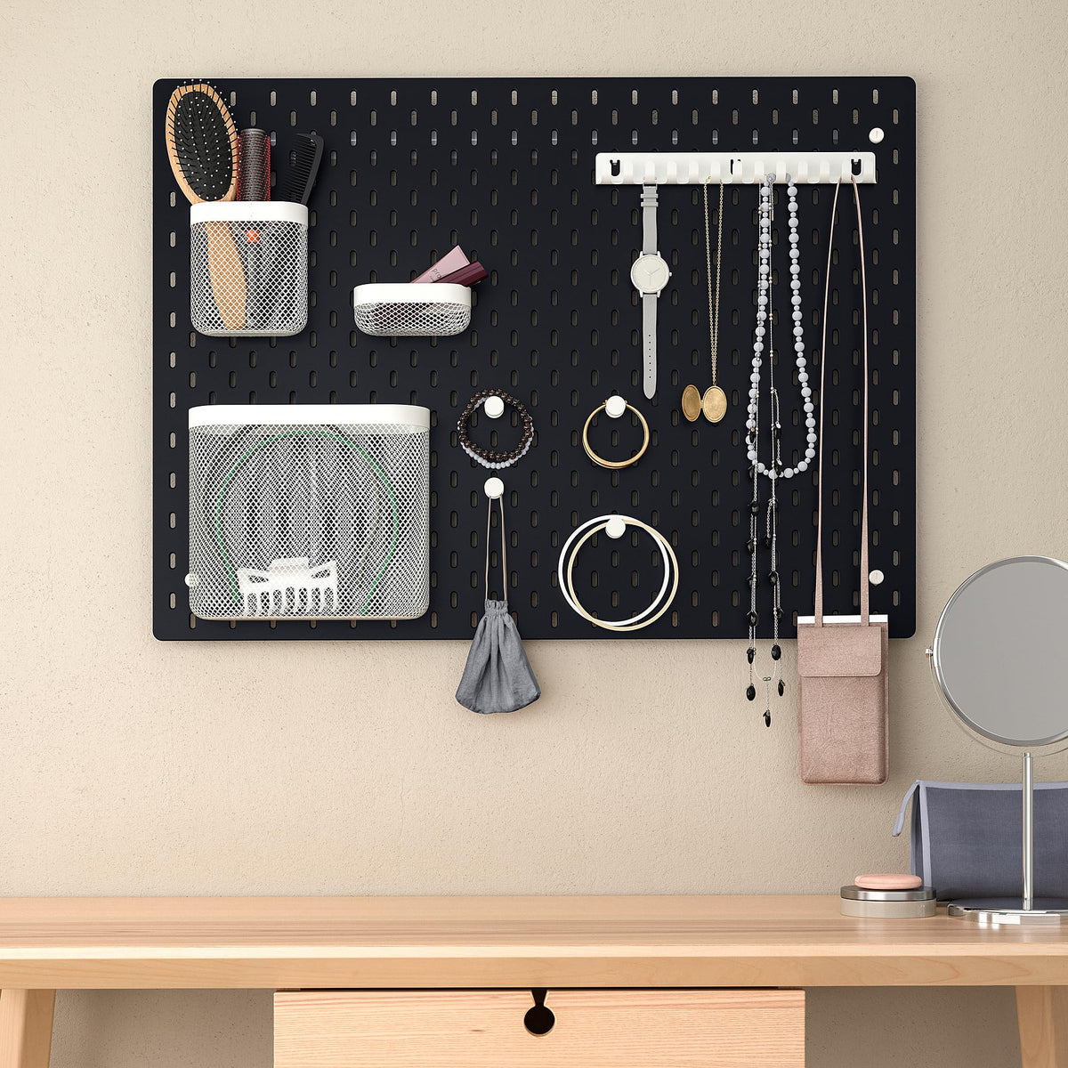 Ikea SKÅDIS pegboard, 76 x 56 cm, Nero