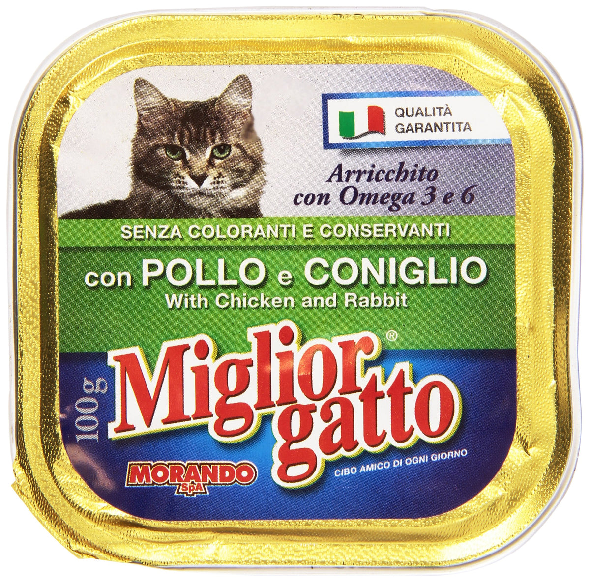 Miglior Gatto - Alimento Completo Per Gatti Adulti, Con Pollo E Coniglio - 32 pezzi da 100 g [3200 g]